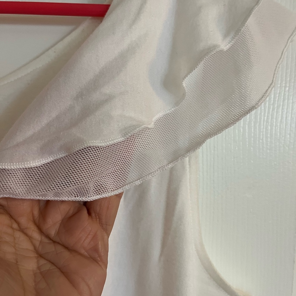 Chaps Ivory Ruffle Neck Blouse - Picture 4 of 4